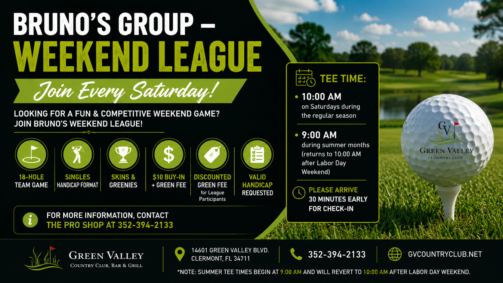 Green Valley Country Club | Clermont Golf Course | 14601 Green Valley Blvd, Clermont FL 34711