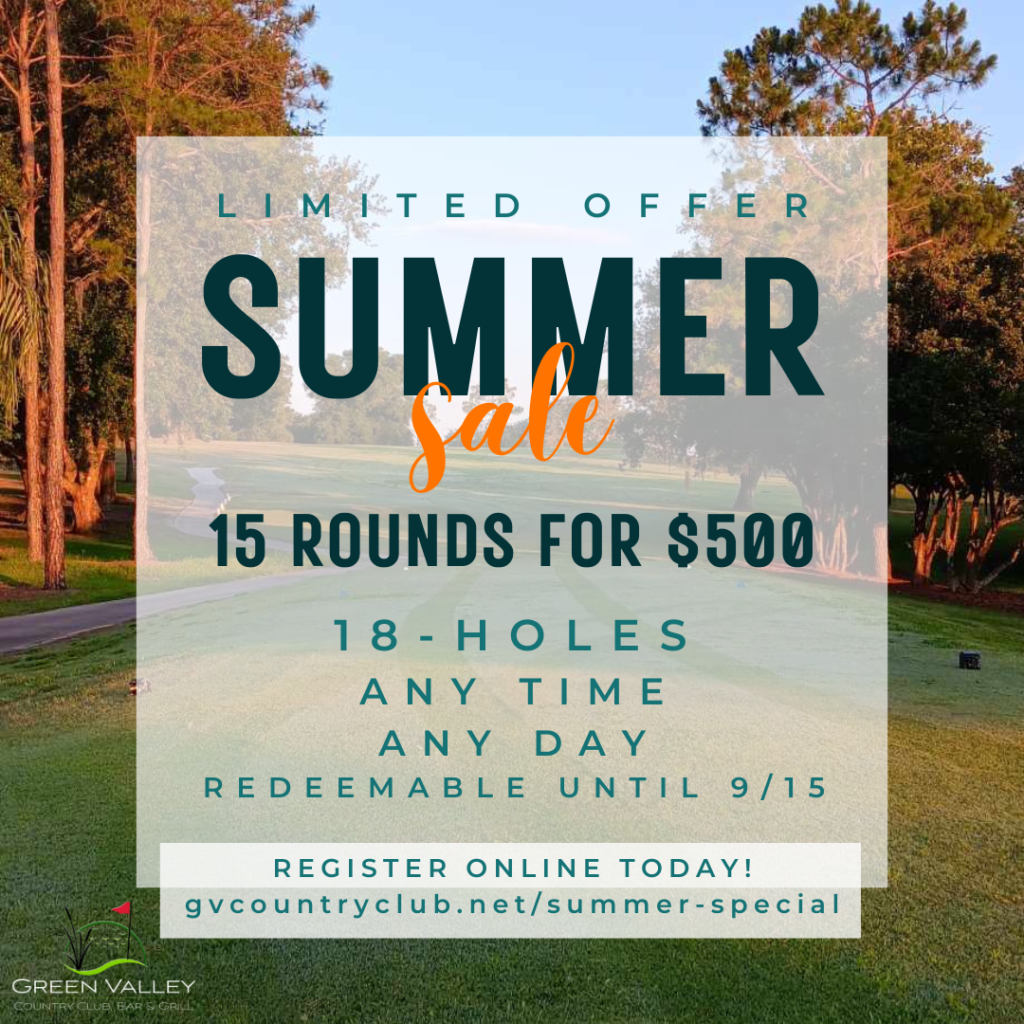 Summer Special | Green Valley Country Club | GVCountryClub.net | Local Clermont Golf Course