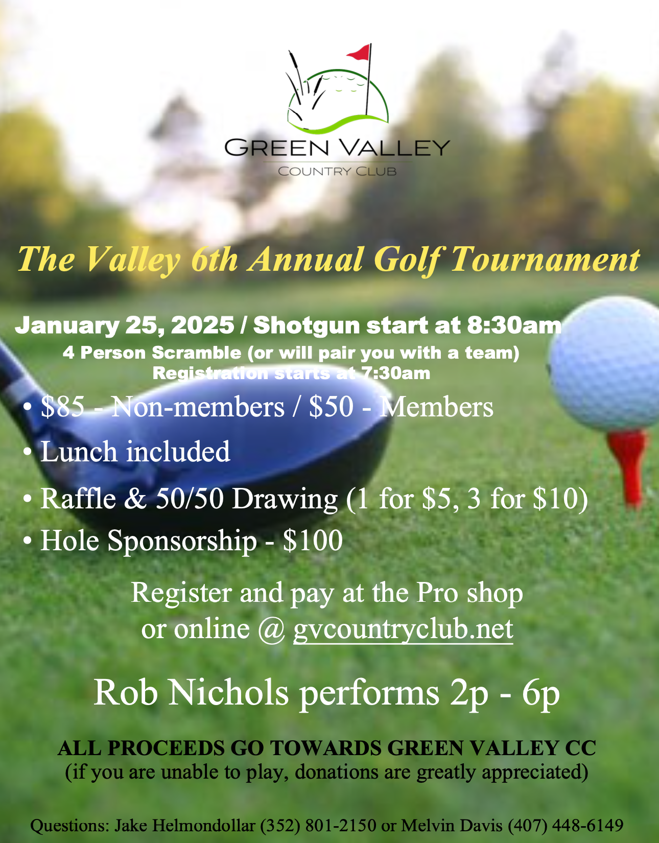 Valley Boys Tournament 2025 | GVCountryClub.net | Green Valley Country Club Clermont | Upcoming Tournament